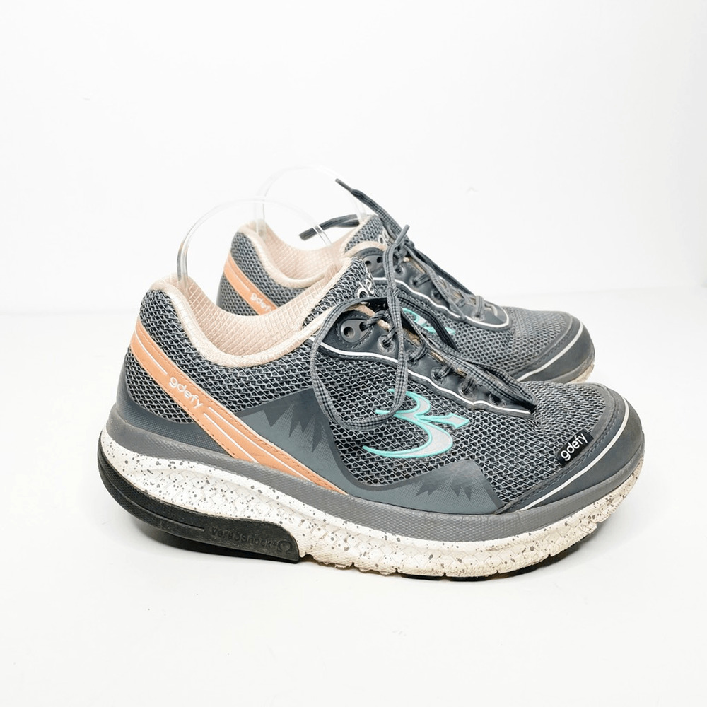 Gravity Defyer GDEFY Mighty Walk Athletic Shoes gray orange comfort Women's 9.5 - Picture 2 of 5